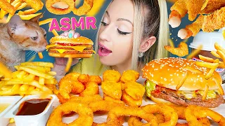 ASMR EATING BURGER KING, WHOPPER, CHICKEN NUGGETS, ONION RINGS어니언링 치킨 (SHRIMP, ICE CREAM) MUKBANG 먹방