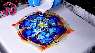 FIREWATER!! - MUST SEE - Open Cup Acrylic Pouring