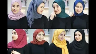 لفات حجاب جديييدة في أقل من دقيقة لكل يوم (الدراسة - العمل - المناسات) || Everyday Hijab TUTO