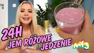 Jadłam TYLKO RÓŻOWE JEDZENIE przez 24H 😱 Dałam radę?