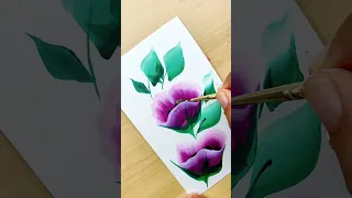 Beautiful One Stroke Flower | Shay Art  #shorts #AShortADay #trending #viral #art