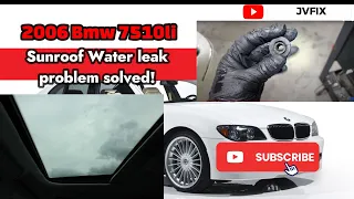 How to fix a sunroof water leak on your BMW E39 E38 E53 E36 E65 E66 E60 E90 E92 E85(wet cabin floor)