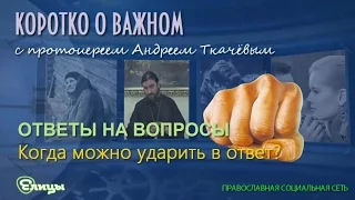 Когда можно ударить в ответ? о. Андрей Ткачев