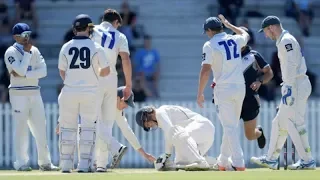 Sean Abbott Bowled a Bouncer that Hit the Helmet of Will Pucovski