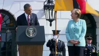 CNN: President Obama welcomes German Chancellor Angela Merkel to the White House