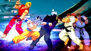 GOKU vs SHIN RYU, KEN and ONI (Street Fighter) - The Battle of the Universes!