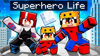 Having a SUPERHERO FAMILY in Minecraft with My GIRLFRIEND BULLY!