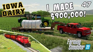 Making money selling crops & doing contracts! - IOWA DAIRY UMRV EP47 - FS22