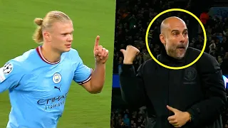 Pep Guardiola Reactions to Haaland