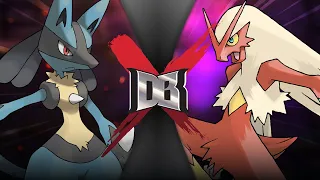 Lucario VS Blaziken (Pokemon Battle) | DBX