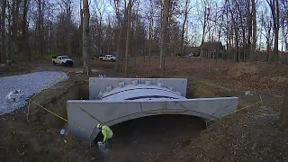 Time-lapse of Bridge Installation for The Ridge on Williams Creek