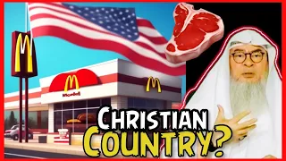 How is Meat in West Halal when USA is not a Christian country? assim al hakeem JAL