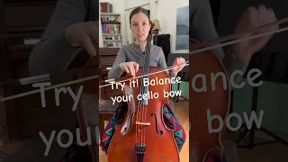 Cello bow balance point. #cellolessons #cellotutorial #celloteacher