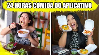 24 HORAS SÓ COMENDO COMIDAS DO APLICATIVO! | Blog das irmãs