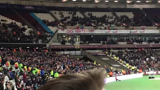 West Ham London stadium. I'm forever blowing bubbles. West Ham vs Shrewsbury town. 16/01/2018