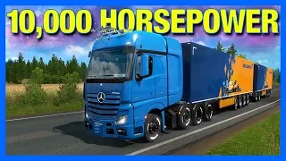 Rolling a 10,000 Horsepower Truck in Euro Truck Simulator 2