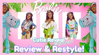 Barbie Cutie Reveal! 🎀🐘🌴 Jungle series! ELEPHANT! (Review, Restyle and LOOKBOOK Adventure!)