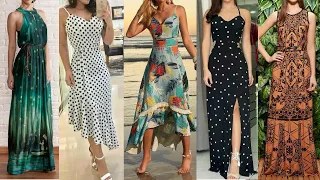 VESTIDOS LARGOS  ESTILO CASUAL de MODA 2022/ NUEVAS TENDENCIAS de MODA 2022 VESTIDOS LARGOS CASUALES