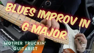 Blues Improvisation Guitar Solo in G Major