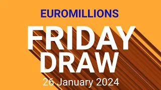 Euromillions Draw Live 26 January 2024 | Euromillions Live Tonight Results