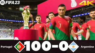 FIFA 23 - PORTUGAL 100-0  ARGENTINA ! FIFA  WORLD CUP FINAL 2022  QATAR  ! FIFA 23 PC NEXT GEN !