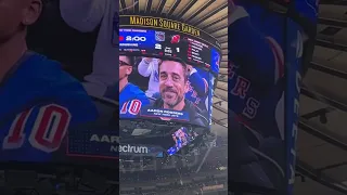 Aaron Rodgers at MSG watching a playoff hockey game #newyorkjets #nyjets #nflshorts