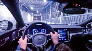 2019 Volvo V60 T4 R-Design (190HP) NIGHT POV DRIVE Onboard (60FPS)