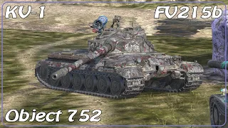 KV-1 Ghost • Object 752 • FV215b Octopus X • WoT Blitz *SR