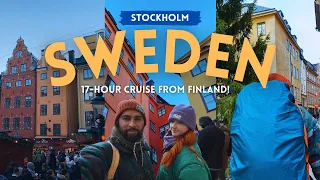 17-hour cruise to Sweden from Finland! Exploring Stockholm in winter 🇸🇪🚢🇫🇮