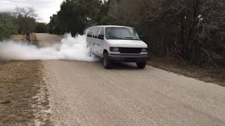 Ford E350 6.0 Diesel Van burnout