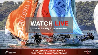 18 Footers NSW Championship Race 1 W. C. "Trappy" Duncan Trophy (Scratch)