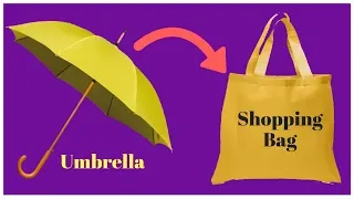 Shrinkable Shopping Bag Made Out Of Umbrella Fabric | Recycling