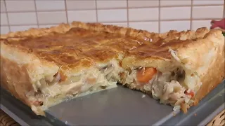 Chicken Pot Pie in Puff Pastry