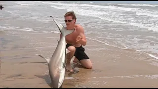 Smacked by shark in the face (Shark Fishing)