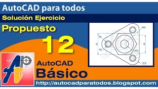 AutoCAD Básico - Solución Ejercicio Propuesto 12