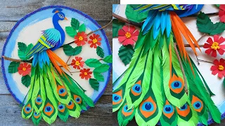 DIY Peacock Wall Decor |Amazing and Simple 3D Paper Peacock Wall Hanging | Wallmate | Craftmerint