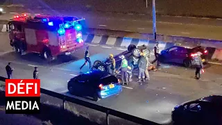 Accident sur l’autoroute à Réduit