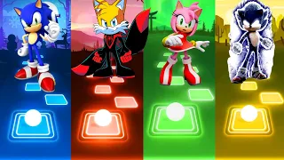 Sonic Vs Spidey Tails Vs Amy Vs Dark Sonic Hedgehog Tiles Hop