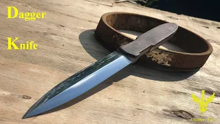 MAKING KNIFE - Make a Dagger Knife from an Old File with Basic Tools