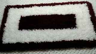 سجادة الشبك البلاستيك plastic mesh rug / أنا وبنتي للطبخ والكروشيه