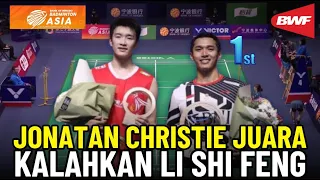 🔴JONATAN CHRISTIE JUARA !! Kalahkan Li Shi Feng di Partai Final, Menang 3 Game di French Open 2024