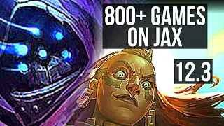 JAX vs ILLAOI (TOP) | 9 solo kills, 800+ games, Legendary | KR Diamond | 12.3