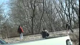 Close Call Kids Playing Too Close To Railroad Tracks