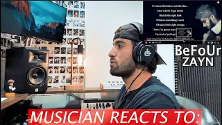 Musician Reacts To: "BeFoUr" by ZAYN - [REACTION + BREAKDOWN]