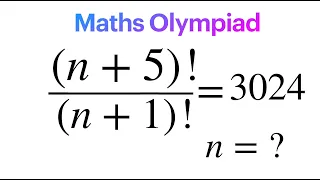 Olympiad Math Question | how to find the value of n from given factorial equation ?