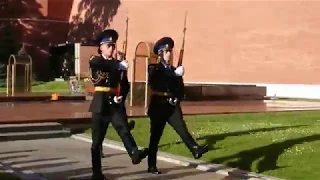 Russia Guard of Honor Changing of the Guard Alexander Garden Red Square Post number 1. Moscow