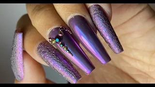 Crazy Nail Technique with Chrome Powder  Best Fall 2022 Nail Art