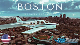 Microsoft Flight Simulator 2020 | Boston | Cinematic Scenery Showcase Ultra Realistic Graphics