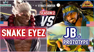 SF6 🔥 Snake Eyez (Akuma) vs JB (Rashid) & Pro7otype (E.Honda) 🔥 SF6 High Level Gameplay