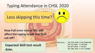 CHSL 2020 Typing Attendance Region Wise.